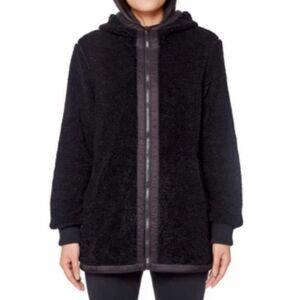 1 Madison women’s black faux Sherpa jacket size L
